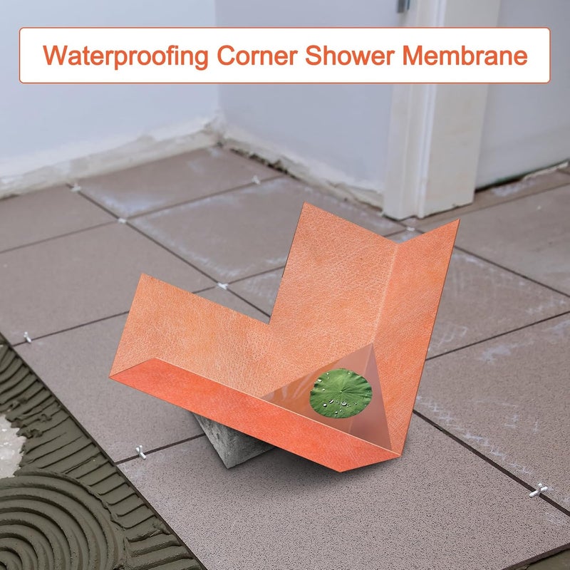 CRIDENG Waterproof Membrane For Shower, Waterproofing Polyethylene Seamless Membrane, Inside Or Outside Corner For Bathroom, Kitchen,Saunas And Wet Areas, Steam Room, Wall, Windows (10pcs Inside) - Image 4